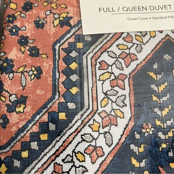 AZALEA SKYE FULL/QUEEN RHEA MICROFIBER DUVET SHAM COVER SET 88" X 88" - Picture 2 of 8